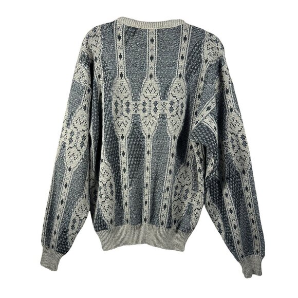 VTG Jantzen Men's Lg Sweater Grunge 90s Cosby Grandpa Core Alternative Abstract - Picture 2 of 8